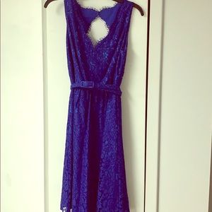 Eliza J Dresses - Eliza J blue lace belted dress Eliza J Dresses - Eliza J blue lace belted dress